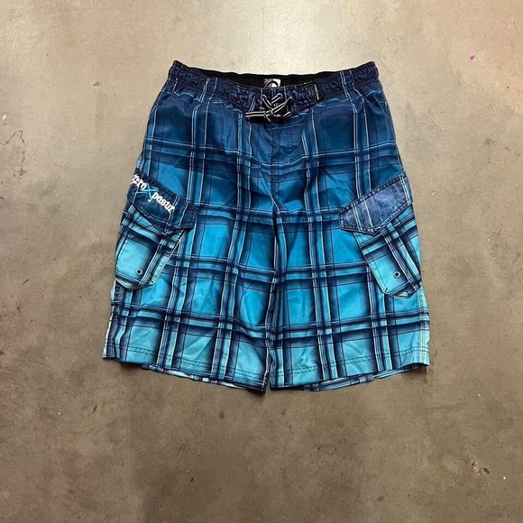 Y2K embroidered Blue ZeroXPosur Board shorts size‎ XL - Picture 1 of 7